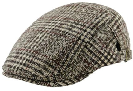 KeepSa Schiebermütze Herren Herringbone Newsboy Flatcap Gatsby Vintage Baskenmütze