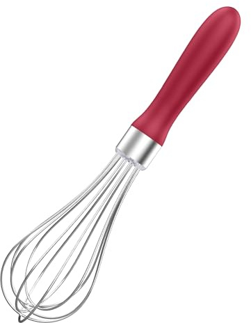U-Taste Kökvisp 23 cm Stor Ballongvisp av Rostfritt Stål 18/10 (Röd)