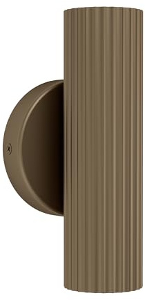 EGLO Wandlampe Portillo, Wandleuchte innen, Wohnzimmerlampe mit Uplight und Downlight, Wandstrahler aus Metall in Bronze, GU10 Fassung