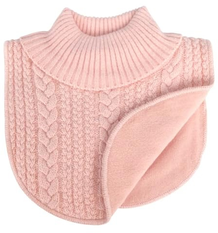 ZIHDKE Set med 2 tjocka polokrage, konstgjord och varm, avtagbar vindtät, vinterstil för dekoration, Färg 2, One size