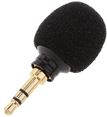 Sharplace Microphone Condensateur 3.5mm Prise Micro PC Portable Instrument Vocal, Noir 3.5mm TRS Stereo