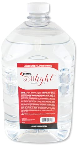 Sterno Soft Light Liquid Wax Lamp Oil, Clear, Gallon, 4 per Carton (STE30644)