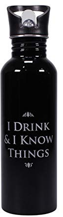 Half Moon Bay WTRBGT01 Game of Thrones Water Bottle I Drink & I Know Things Half Moon Accessori Cooking, Youth Unisex, Multicolor, Unique