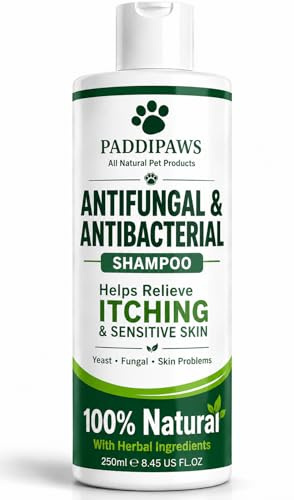 Itchy Dog Shampoo – Antifungal & Antibacterial Dog Shampoo for Sensitive Skin, Helps Relieve Itching, Yeast & Skin Irritation, Natural Dog Shampoo 250ml