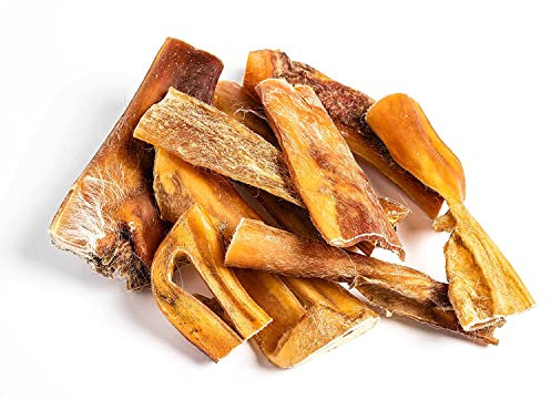 Hey Pets Rinderkopfhaut für große & kleine Hunde 500g | Naturbelassen und unbehandelt | 14cm Stücke | Ideale Zahnreinigung | 100% natürlich | getreidefrei | Kauartikel | Kausnack