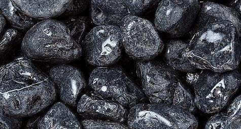 WUEFFE Ciottoli di Marmo Nero Ebano - Sacchi da 25 kg - Sassi Pietre Giardino (40/60 mm., 4 Sacchi da kg.25)