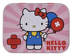 Hello Kitty, Boite en Métal de Pansements, Prédécoupés, Enfants, Junior, Boite de 24 Pansements, 10,9 x 8 x H.2 cm, TAKE CARE