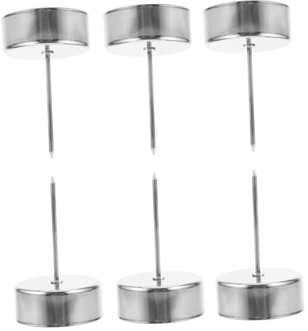 Anneome 6pcs Candle Holder with Spike for Christmas Decor Party Favors Tabletop Use Elegant Candle Cup with Insert for Desk Christmas Tree Decoration