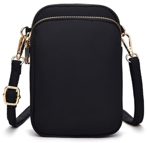 JANKS Kleine Crossbody Taschen für Frauen Mini Handy Geldbörsen mit Crossbody Strap Telefon Geldbörse Umhängetasche Nylon Arm Tasche