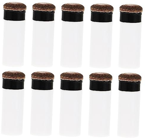 KOMBIUDA 10st Bleiwinkel Mit Neun Schlägern Queue-TIPP Pool-Queue Schwimmbad Billard- -reparaturset Poolhalter Billardtisch Hinweise Snooker-Queue Pool-Stick Liner Abs Plastik Weiß