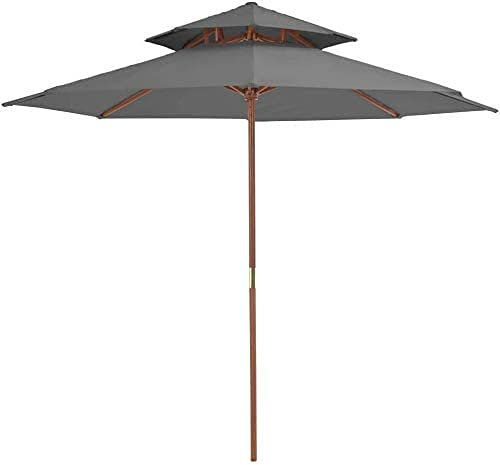 GTHTUHFD Terrassen-Freiarmschirm, 270 cm, Winddicht, Doppeldach, Terrassen-Hängeschirm, Übergroße Sonnenschirme Für Den Außenbereich