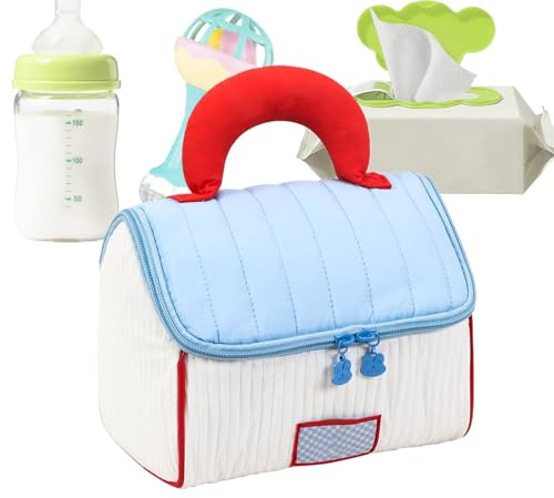 Grande Trousse de Toilette en Forme de Maison | Organisateur d'articles d'hygiène Sac cosmétique Portable pour Femmes et Filles Utilisation Quotidienne Professionnelle Gym Voyage en Plein air, Bleu