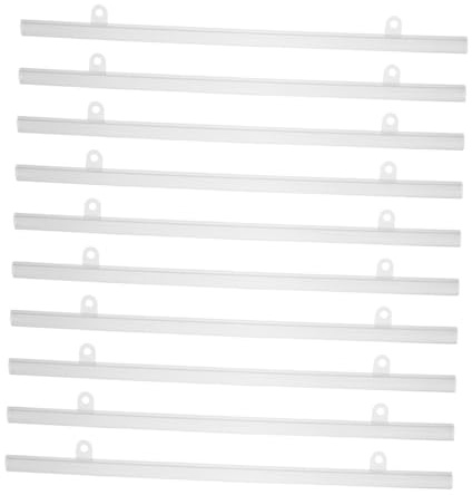 Toyvian 10pezzi Barra Per Strisce Di Poster in Pvc Confezione Da Pali Per Appendere Quadri Ganci Per Uso in Ambienti Commerciali