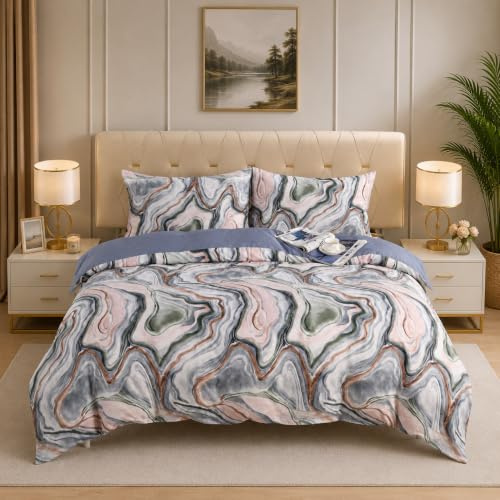 Textile Home Home Décor Galaxy Double Bedding Set 4 Piece - Premium Microfibre Duvet Cover + Fitted Sheet + 2 Pillowcases