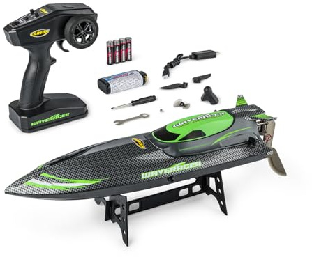 Carson Waveracer Brushless 2.4GHz 100% RTR – motoscafo RC radiocomandato, barca RC, giocattolo radiocomandato per bambini e adulti, incluso radiocomando.
