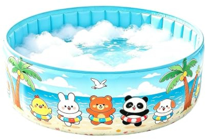 Inflatable Kids Pool - Inflatable Round Foldable Toys With Drain Hose
