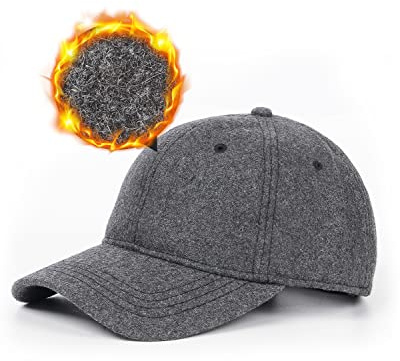 Zylioo Cappellino invernale XXL Cappellino da Baseball in Lana a Testa grande Cappello invernale Caldo Berretto da Baseball in Pile, grigio, XL-XXL