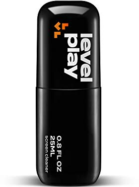 Levelplay Kit de Limpieza de Pantallas - Apto para Pantalla Táctil Resistente a Huellas Dactilares, Monitor y Lentes, Sin Alcohol ni Amoníaco, Paño de Microfibra Lavable - Rociador de Bolsillo de 25ml