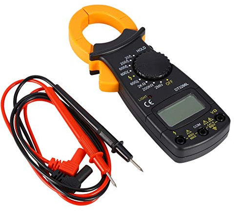 Gancon Multimètre numérique - Pince ampèremétrique, voltmètre, testeur de tension, puissance et capacité, 600 A AC/D