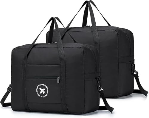 BAGZY för Easyjet handbagage 45x36x20 hopfällbar reseväska för flygplan 32L vattentät stor reseväska weekender sportväska handbagageväska sjukhusväska reseduffelväska för herrar och damer
