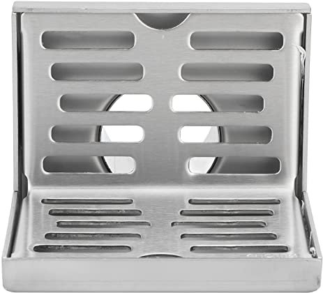 Scarico a Pavimento per Doccia Acciaio Inox Scarico a Pavimento Ad Angolo a Forma di L Rimovibile Scarico a Parete per 50 Tubo Balcone Laterale