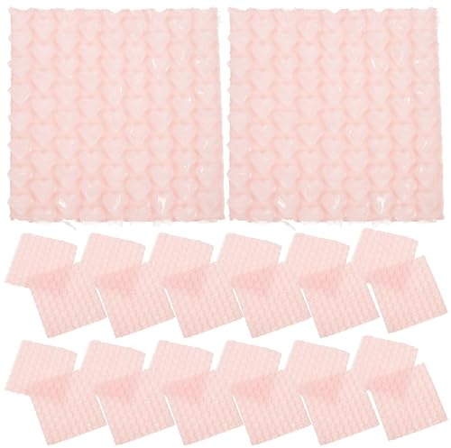 NUOBESTY 60pcs Love Bubble Pouches Heart Bubble Pouch Wraps Heart-Shaped Plastic Pouches for Shipping Out Moving Transporting