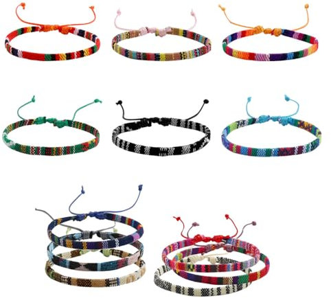 Zasiene Freundschaftsarmband Geflochten 12 Stück Handgefertigt Gewebte Armbänder Handgefertigt Freundschaftsarmbänder Verstellbar Freundschaftsbänder Handgefertigtes Geflochtenes Armband Verstellbar