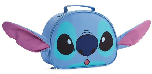 Disney Stitch Borsa Termica Bambini con Fodera Isolante, Borsa Frigo Bambina per Scolastici, Viaggi (Blu 3D)