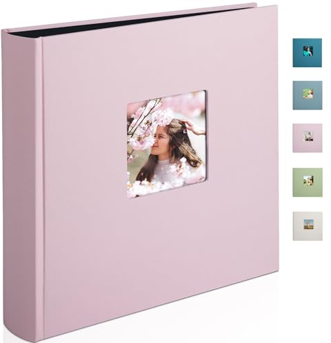 1DOT2 Leinen Fotoalbum, 30x30cm, Rosa