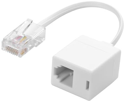 YAODHAOD RJ45 auf RJ11 Konverter Adapter 2PCS，LAN Erweiterung Konverter 8P8C auf 6P4C Verbinder für RJ11 Telefonkabel auf ADSL Modem