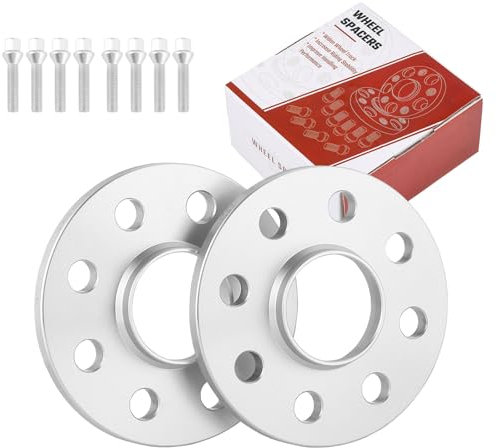 ISINEVER Spurverbreiterung 4x100 20mm 2x10mm Kompatibel mit VW Golf Kompatibel mit Audi Kompatibel mit Seat mit Radschrauben M14x1.5 Spurplatten Distanzscheibe Mittenzentrierung 57,1mm Schwarz