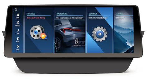 12,3 Pantalla 8-Core 8GB+128GB Android 14 Radio Coche Bluetooth GPS Navegador para BMW X1 E84 (2009-2015) Sistema CIC Soporta IPS Pantalla táctil iDrive CarPlay Android Auto WiFi 4G Canbus iDrive DSP