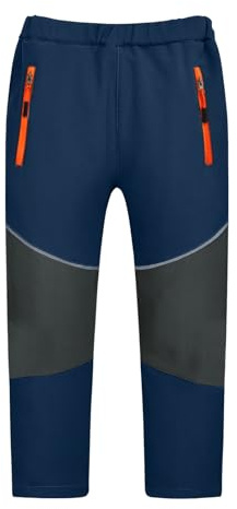 MEILONGER Pantalon de ski pour garçon et fille - Pantalon de ski - Pantalon de randonnée - Pantalon softshell - Coupe-vent - Chaud - Pantalon d'hiver - Pantalon thermique de trekking