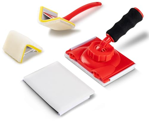 Paint Edge Trimmer, Corner Paint Edger Kit, 4 Inch Precision Edge Trimmer for Ceilings, Clean Cut Edge Painting Tool, Sturdy Paint Trimmer Edger with Reinforced Roller