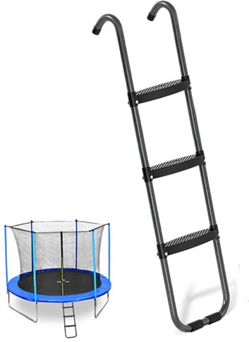 Échelle de Trampoline, 13x38 Pouces, 3 marches antidérapantes et Robustes, Amovibles, avec Marche Large pour Enfants