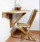 Wandklapptisch Sondrio rund Teak Massivholz Abmessungen 50 x 50 cm
