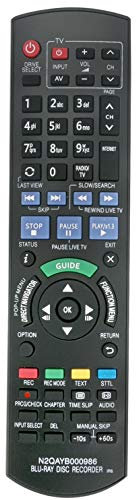 ALLIMITY N2QAYB000986 Télécommande remplacée pour Panasonic Blu-Ray Disc Recorder DMR-BCT74 DMR-BCT740 DMR-BCT84 DMR-BCT845 DMR-BCT940 DMR-BST745 DMR-BST845 DMR-BST940 DMR-BWT745