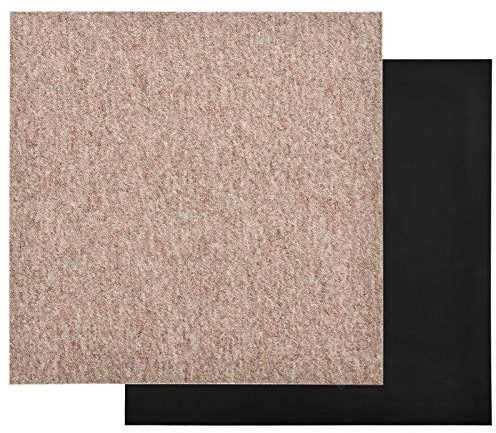 Festnight Baldosa de Suelo de Moqueta Baldosa paa Salón Cocina Oficina Baño Moderna 20 uds 5m² 50x50cm Beige