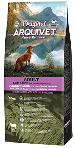 ARQUIVET Original Adult - Croquettes pour Chien Adulte Lamb et Riz 12 Kg - Nourriture Sèche pour Toutes Les Races - Ingrédients Naturels