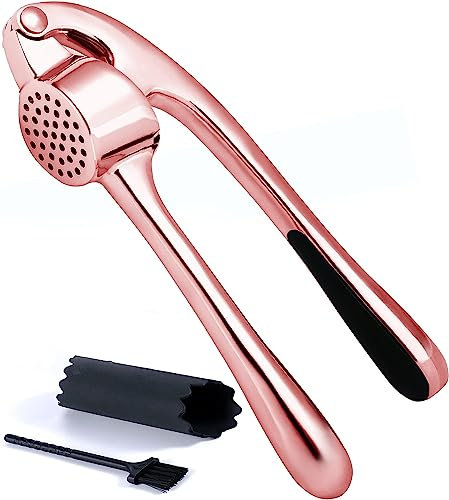 Presse-ail en acier inoxydable de qualité supérieure – Améliorez votre expérience culinaire avec notre ensemble de hachoir et éplucheur d'ail de qualité supérieure, passe au lave-vaisselle et