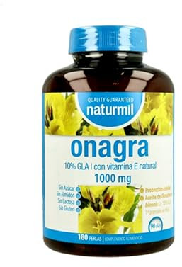 Naturmil Onagra 1000mg con 10% GLA y Vitamina E - 180 Cápsulas | Bienestar Natural