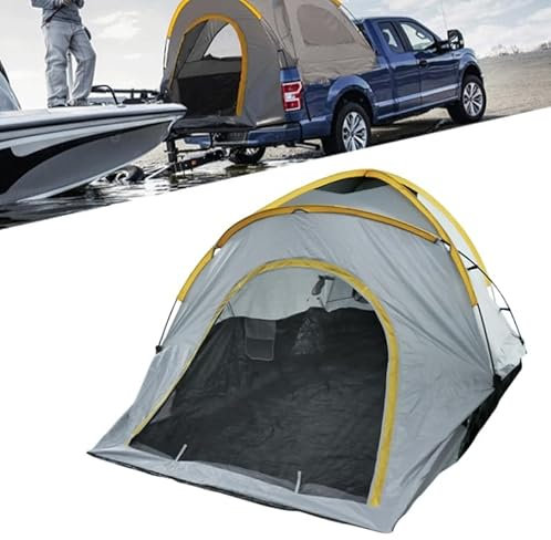 Taozhiyy Pickup Truck Zelt, 315 x 180 x 170 cm, 2-Personen, Wasserdicht, Schwarz-Weiß, Camping, Angeln, Picknick