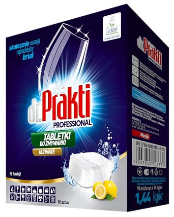 dr.Prakti ULTIMATE Spülmaschinentabs (90 Tabs) – Entfernen effektiv Verschmutzungen, beseitigen Bakterien und unangenehme Gerüche, schützen vor Schlieren, Kalkablagerungen