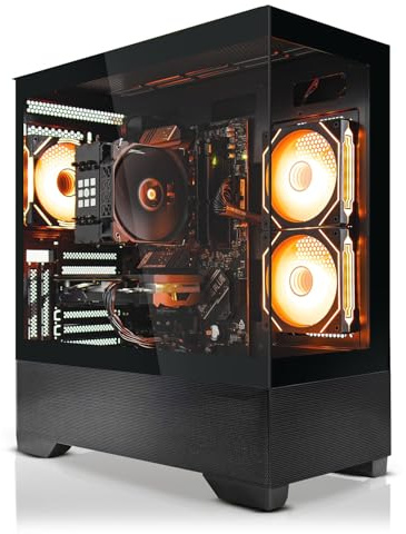 SYSTEMTREFF PC Gamer High-End AMD Ryzen 5 7500X3D 6x4.6GHz | Nvidia RTX 5070 12 Go | 1To M.2 NVMe | 32Go DDR5 RAM | Windows 11 | Ordinateur de Bureau pour Les Joueurs, Les Gamers & Streamer