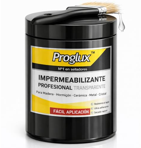 Impermeabilizante Transparente 750g + Brocha - Sellador Fugas Humedad Grietas – Membrana Líquida Invisible Paredes Techos Baños – Revestimiento Impermeable Interior Exterior