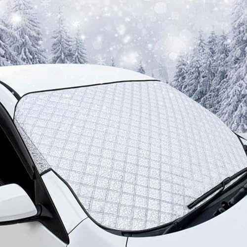 Protección solar para coche, 185 x 96 cm, cubierta para parabrisas frontal, cubierta para parabrisas de invierno, cubierta de protección contra heladas, protección solar, cubierta plegable para contra