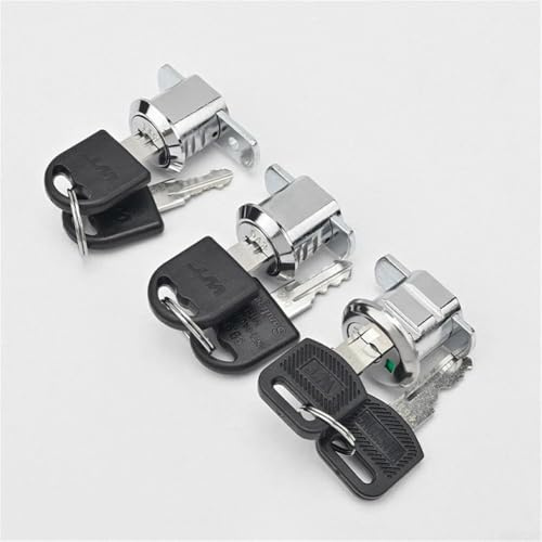 Verrou de boîte à outils d'armoire avec liaison en alliage et déverrouillage rotatif à 180 degrés, serrure sécurisée pour tiroirs et unités de rangement (D)