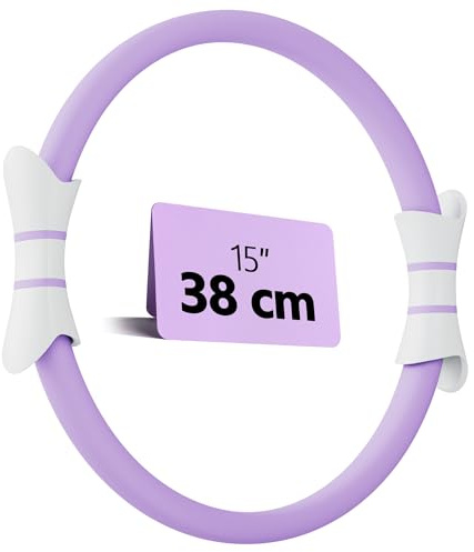 Fikswe 14 Pilates Ring - Magic Circle for Inner Thigh, Arm & Core Toning, Anti-Bend Ergonomic Handles, Home Fitness Gear for Women