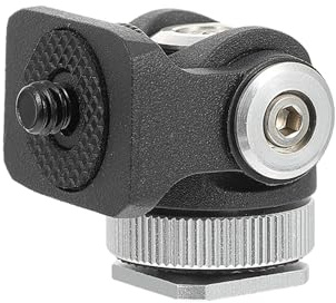 Ipetboom Mini Rótula para Trípode Adaptador de Zapata de Flash Aleación de Aluminio Giratoria 360° y Ajustable 180° Soporte Compacto para Cámaras Móviles y Luces de Fotografía