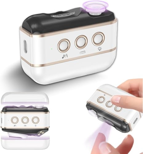 CHANGYUE Tagliaunghie elettrico intelligente 4 in 1 2026 con luce, lucidatore e scatola, ricaricabile per anziani e bambini